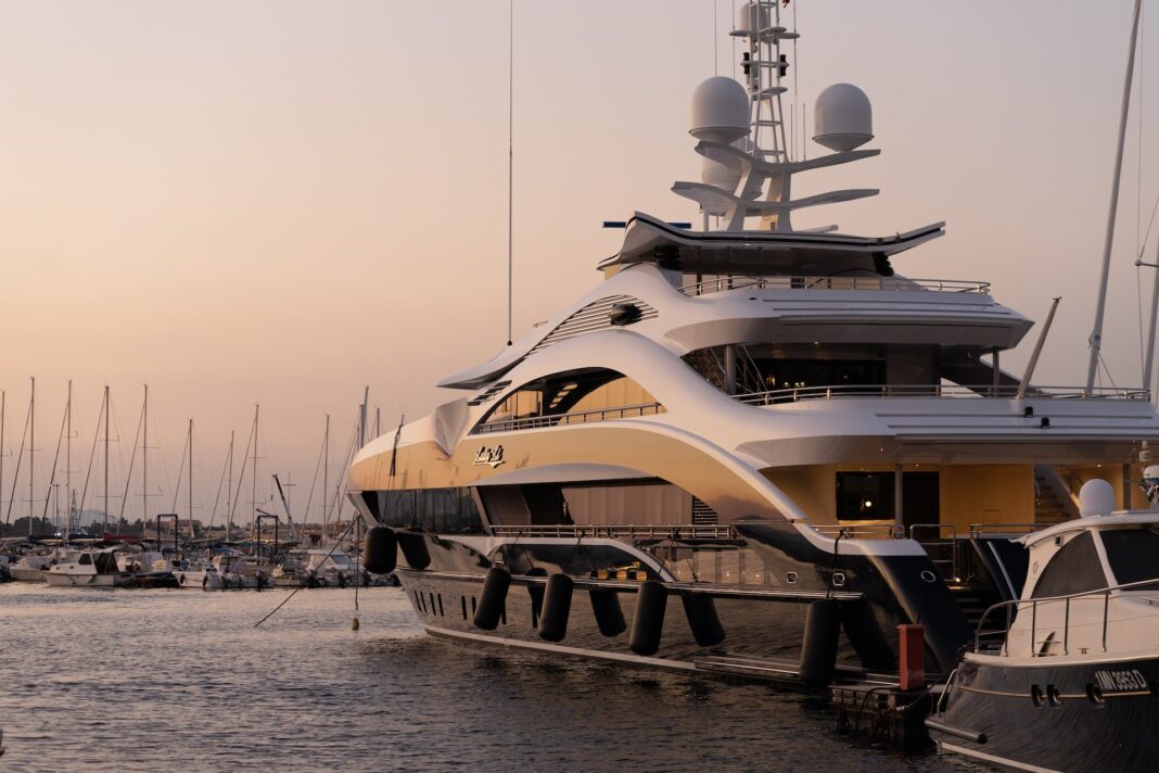 A luxury Yacht on the sea